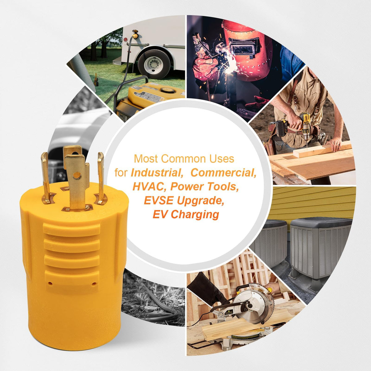 MECMO compact power adapter in practical on-site use