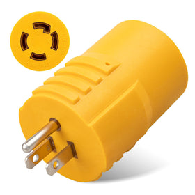 MECMO NEMA 5-15P to L14-30R twist-lock adapter for transfer switches
