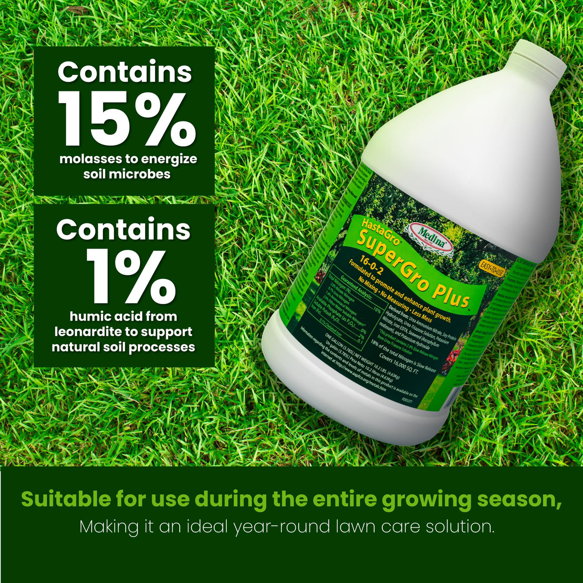 Medina HastaGro phosphorus-free label on bottle