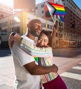 Medoore flag on car window for portable pride display