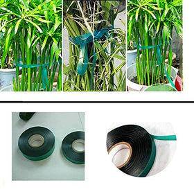 Medoore weather-resistant green tape suitable for outdoor garden use.