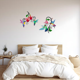 Meduofon flower-detail metal wall art brightening walls with natural charm.