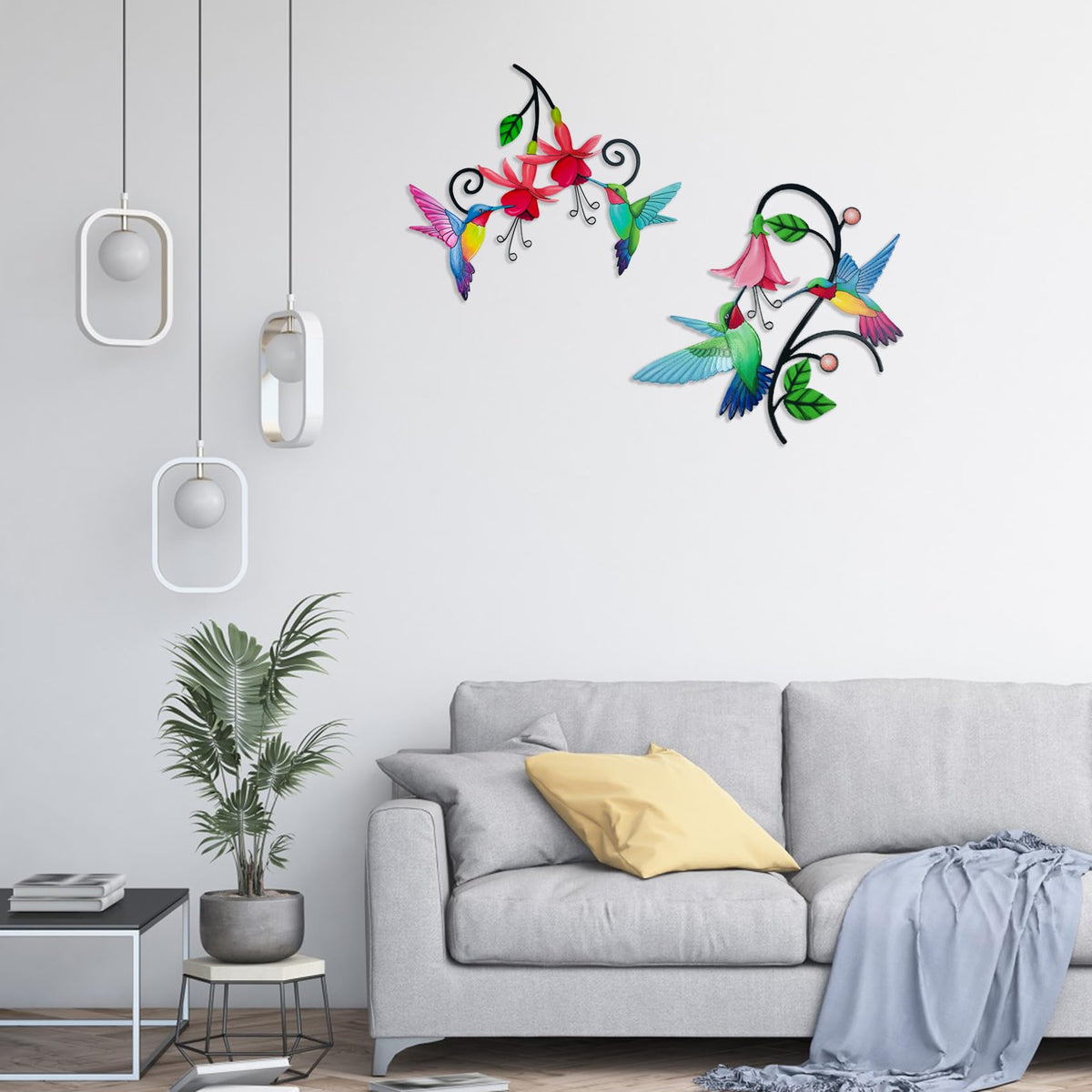 Meduofon garden hummingbird wall decor suitable for patios and trellises.