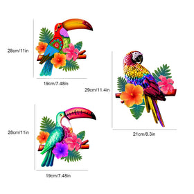 Meduofon macaw wall sculpture adds durable garden decor for outdoor walls.