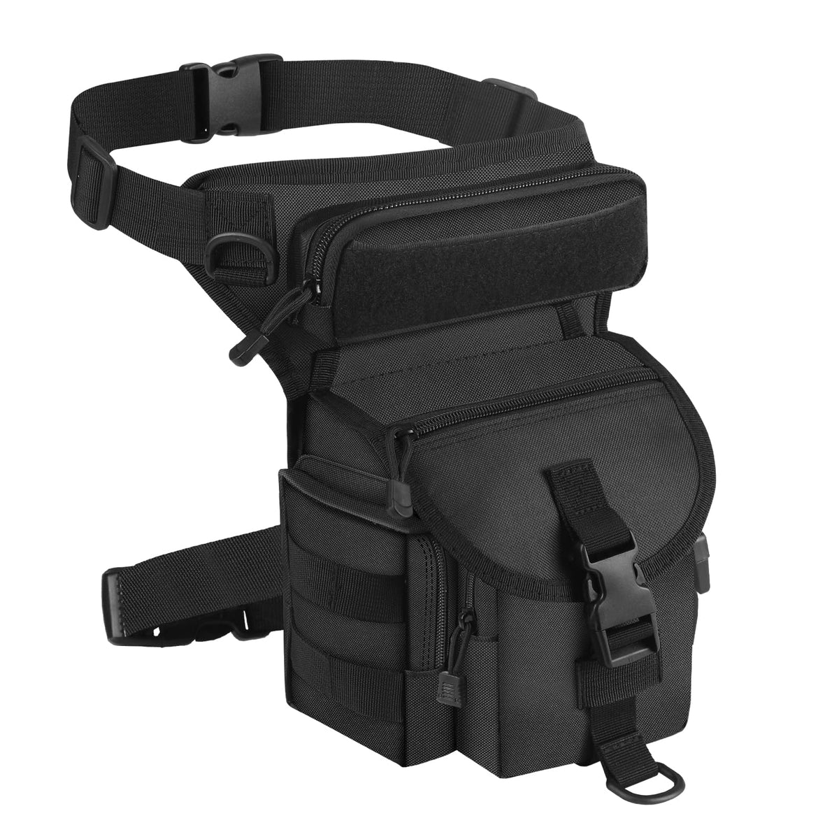Meejaa metal detecting waist bag front view with easy-access pockets for quick gear.