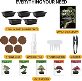 Meekear Bonsai Kit soil discs expand when hydrated for easy planting