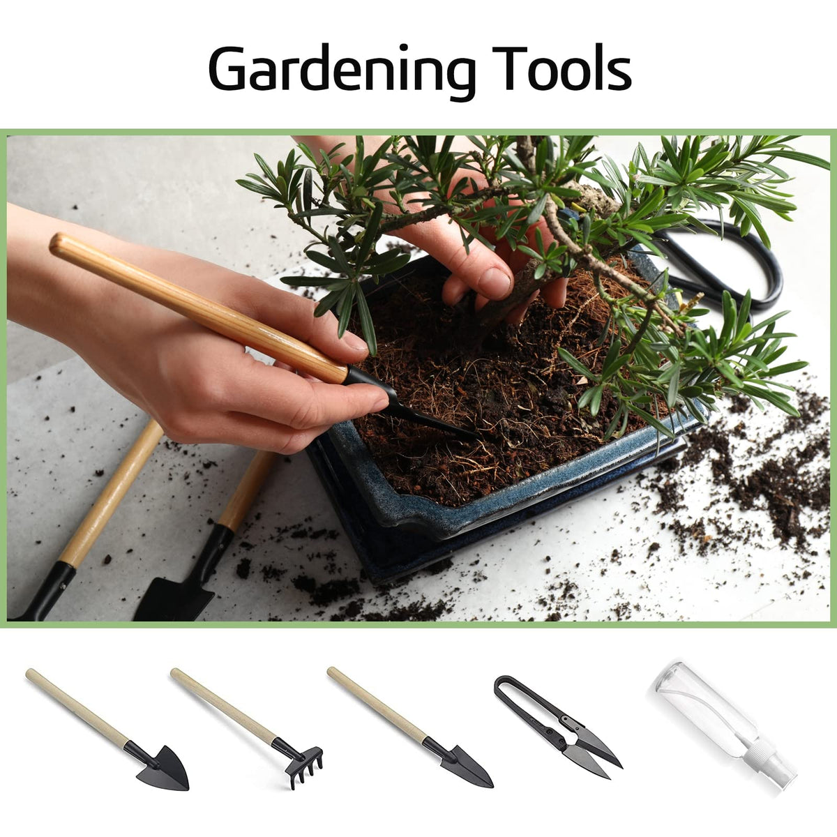 Meekear Bonsai Tree Kit water bottle supporting seedling care