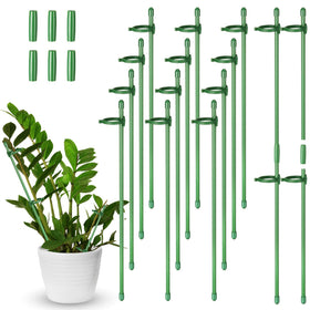 Meekoo 12-pcs adjustable plant stakes provide versatile garden support.