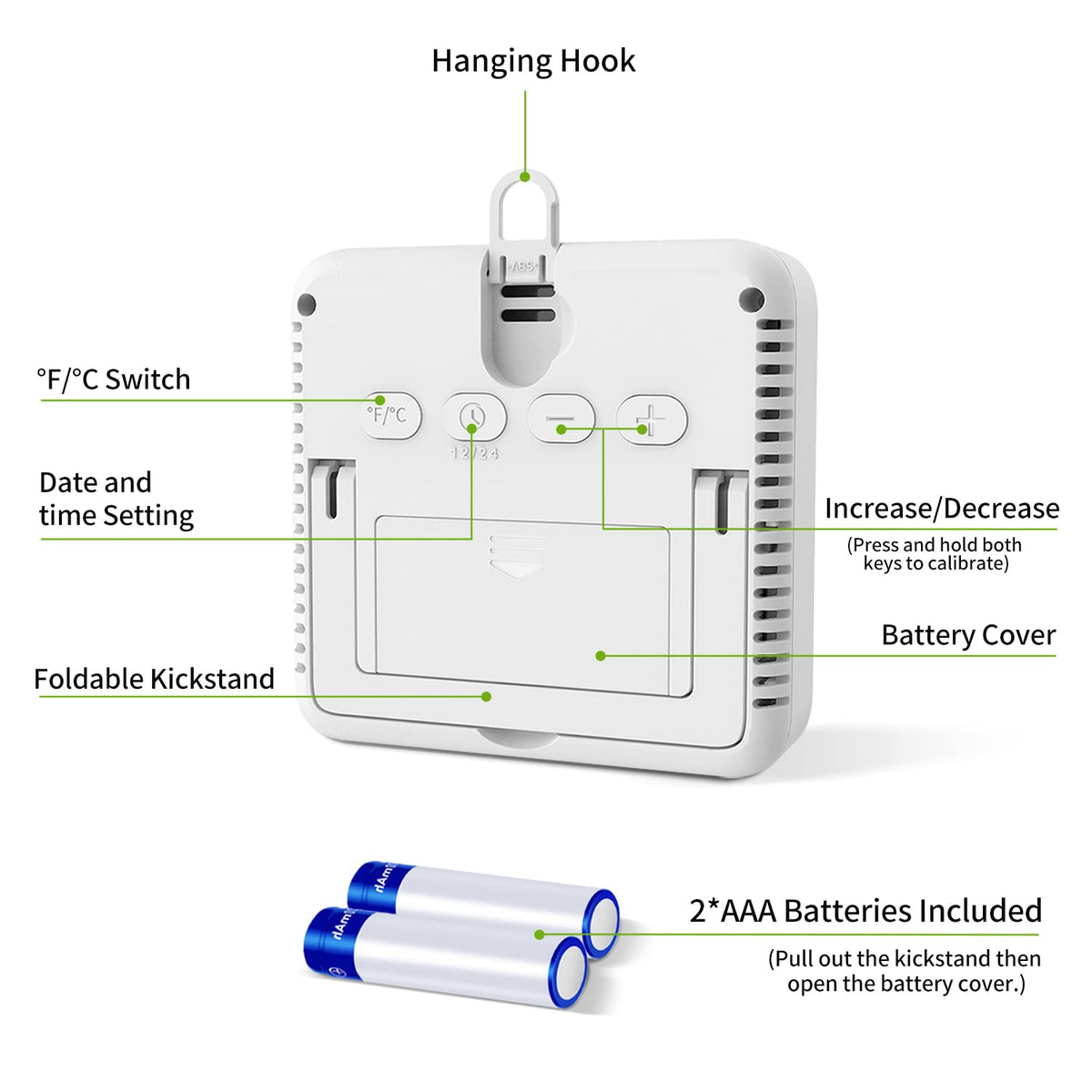 MeesMeek includes two AAA batteries for immediate use.