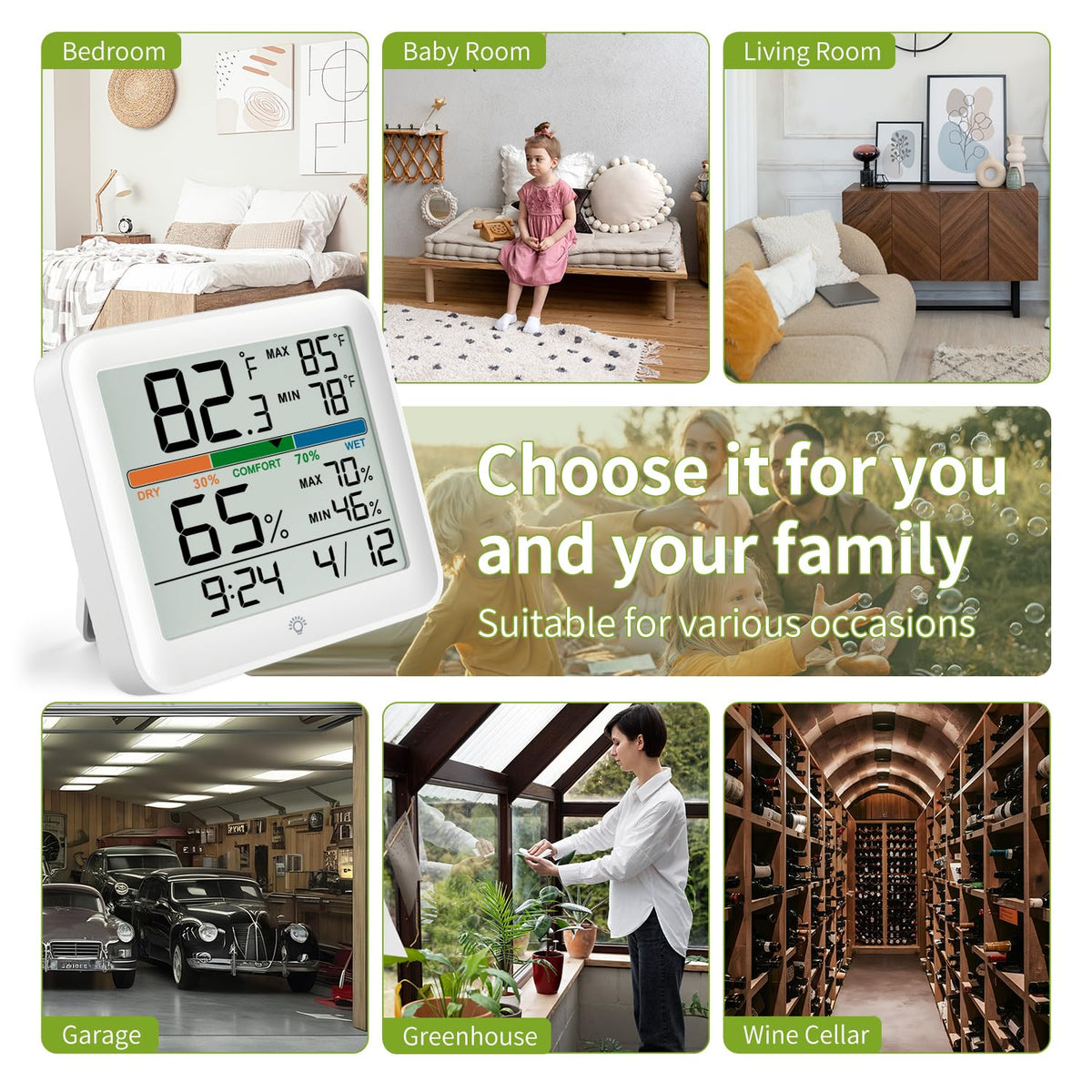 MeesMeek sensor range supports indoor comfort from cool to warm.