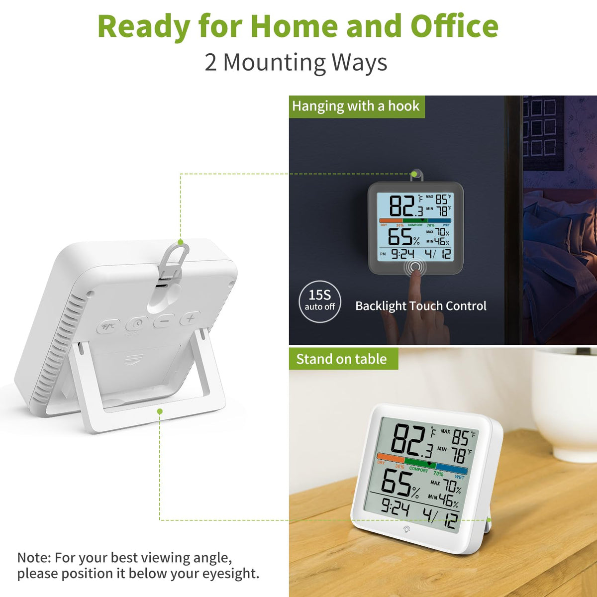 MeesMeek supports table stand or wall mount for flexible placement.