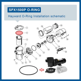 MEFONKOU Hayward Powerflo compatibility o-ring maintains seal integrity.