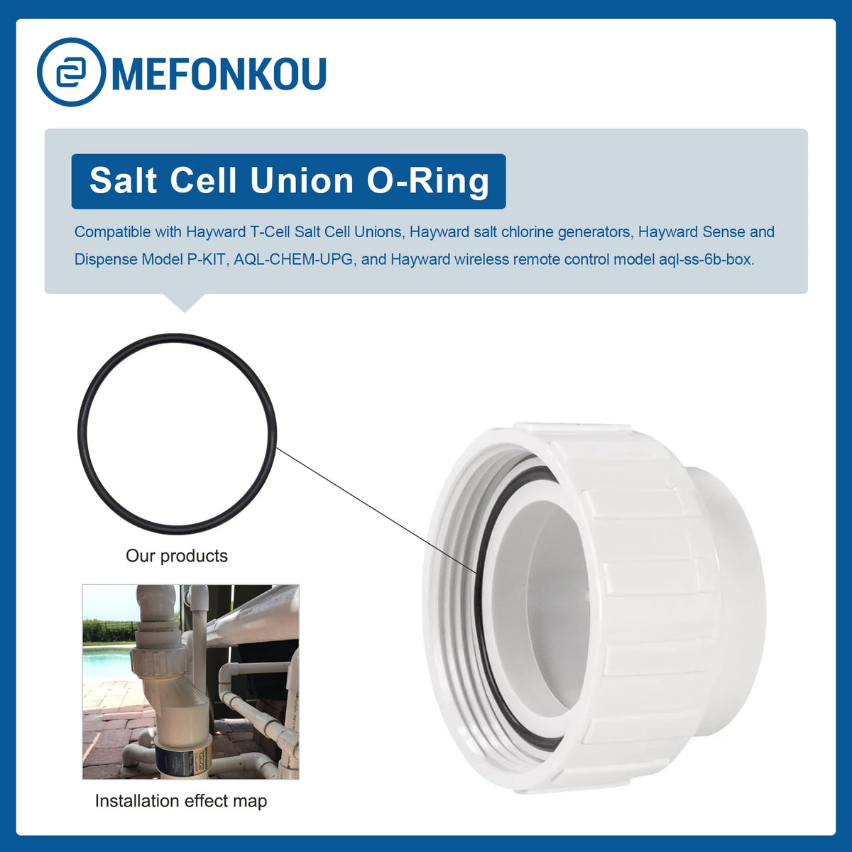 MEFONKOU Sense and Dispense compatible O-Ring for seamless control.