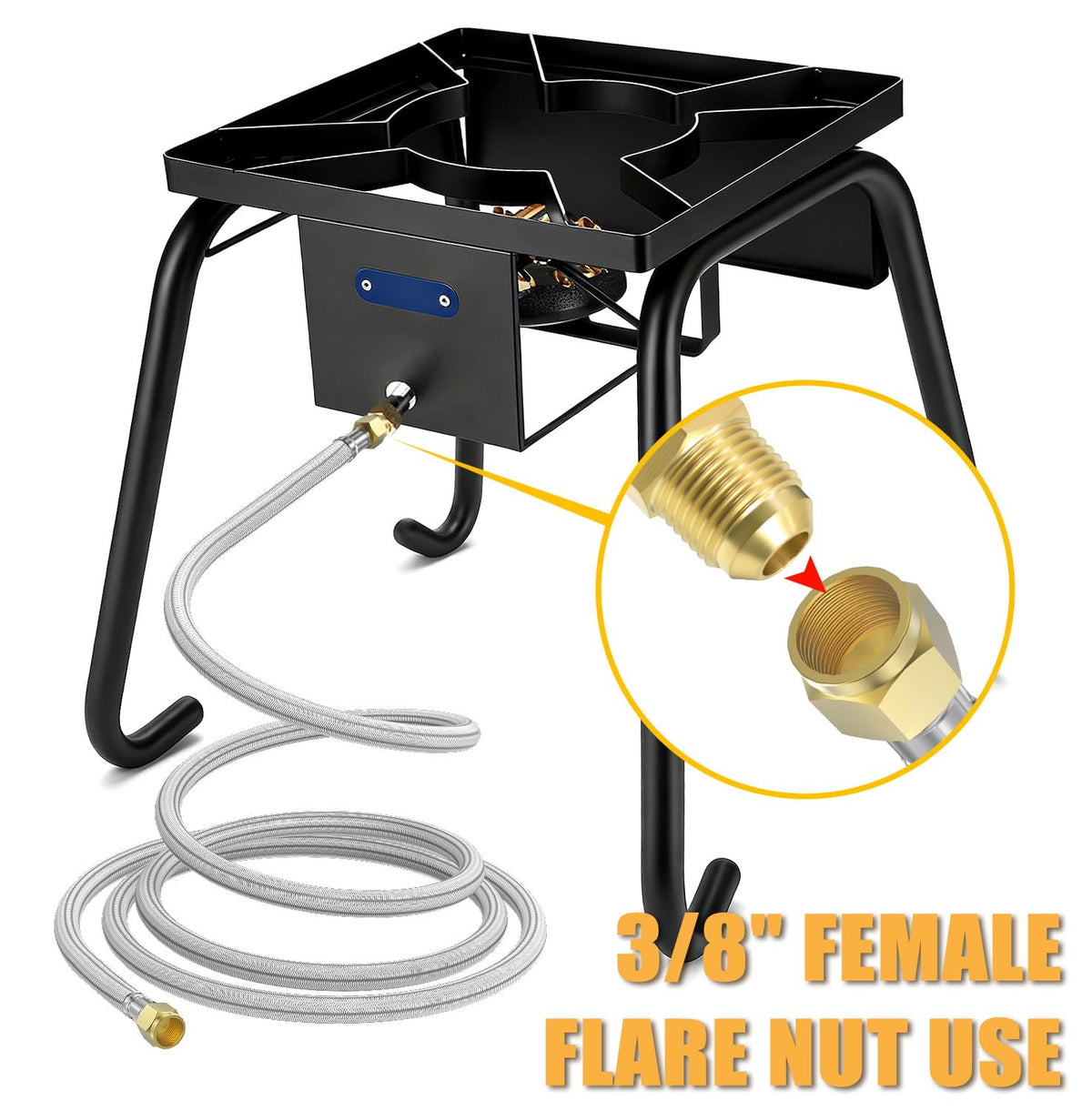 MEFUN 3/8 flare to 1/4 NPT male adapter for easy hookups.