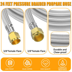 MEFUN brass adapter kit enabling secure, quick propane connections.