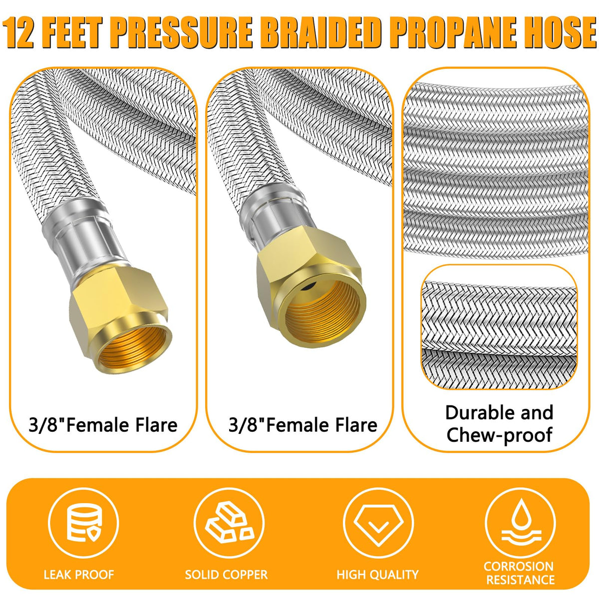 MEFUN brass adapters kit shown for multiple propane fittings