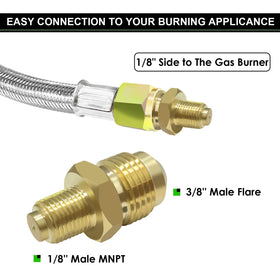 Glowing dial gauge on MEFUN regulator helps monitor gas flow at night