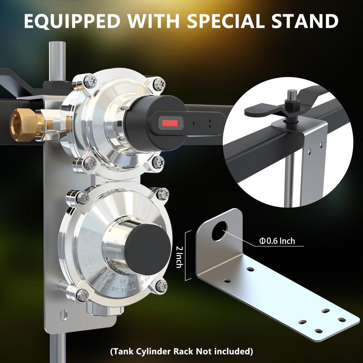 MEFUN dual-tank regulator keeps propane flowing from primary to reserve
