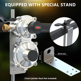MEFUN dual-tank regulator keeps propane flowing from primary to reserve