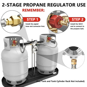 MEFUN glow-in-the-dark gauge reads propane levels at night