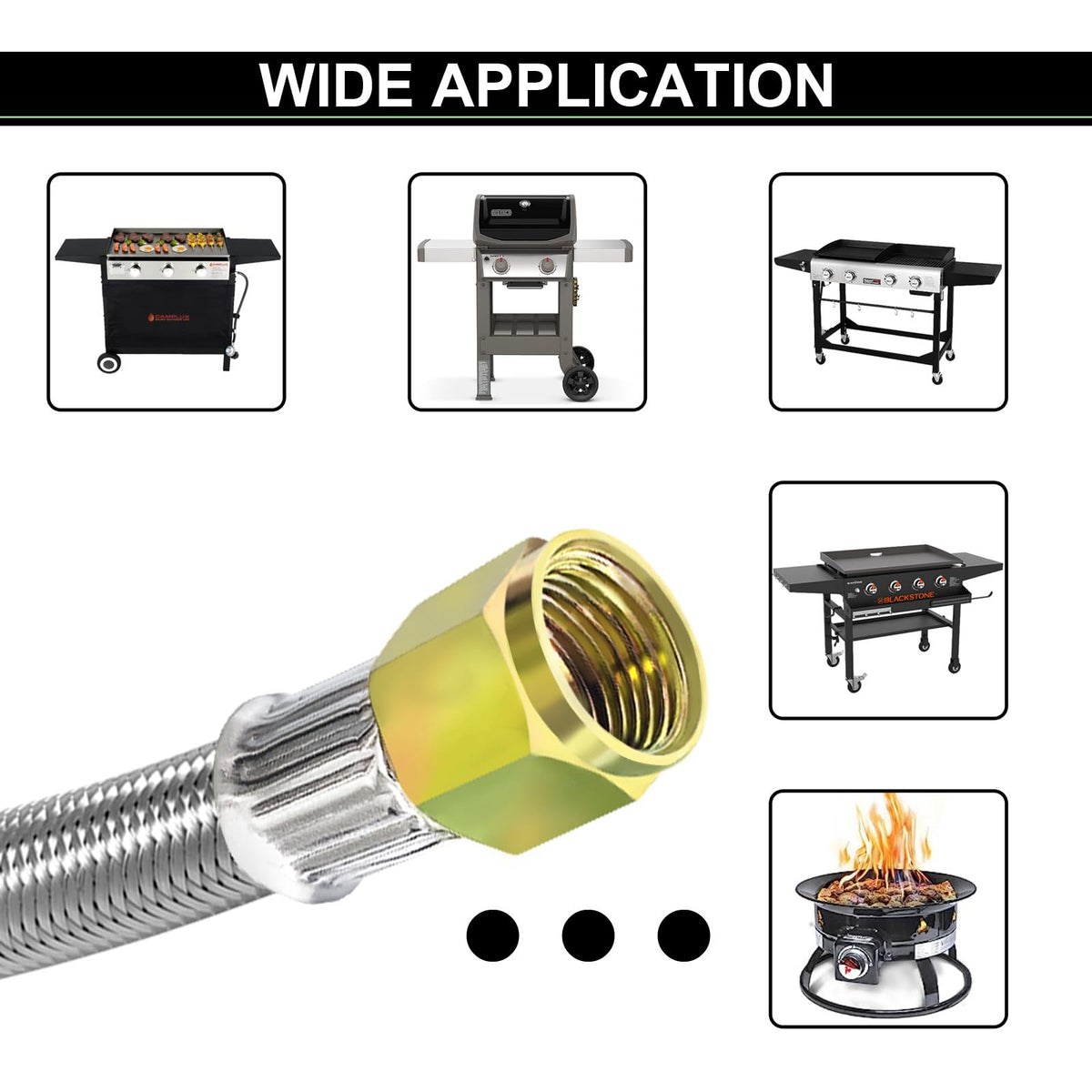 MEFUN hose setup for outdoor cooker or turkey fryer