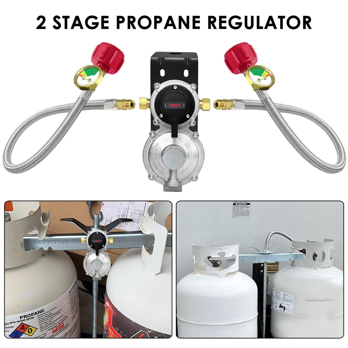MEFUN packaging includes hoses, tape, and wrench for installation.