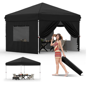 MegaChoice 10x10 pop-up canopy fully deployed for professional outdoor events and quick setup