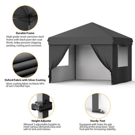 MegaChoice four-sidewalls provide privacy and weather defense when privacy is needed