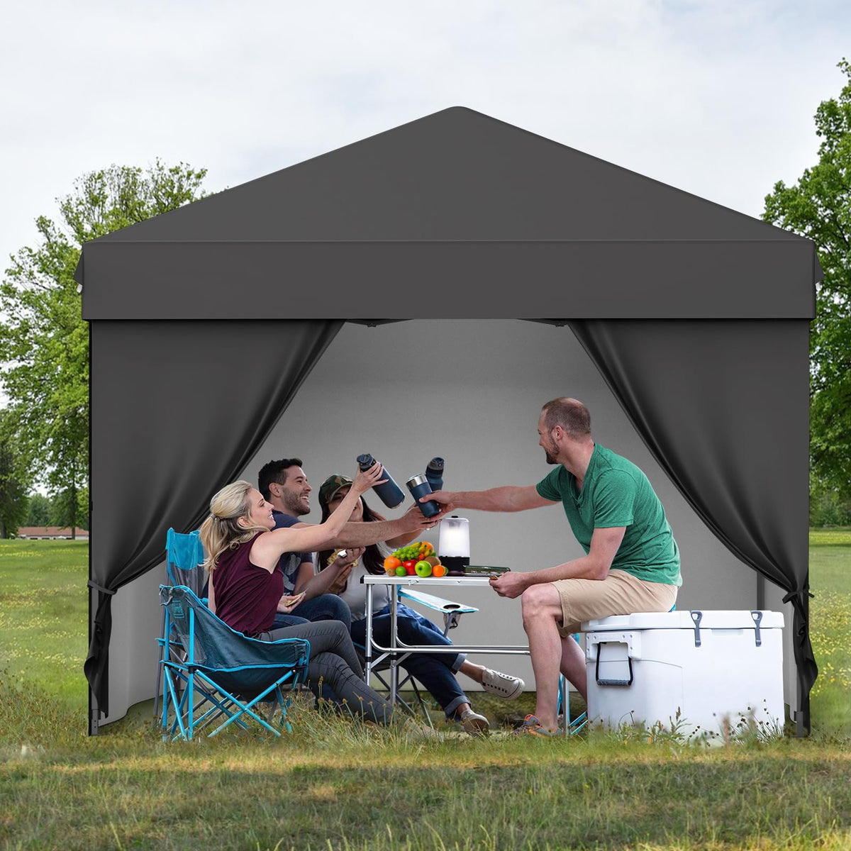 MegaChoice durable 210D fabric resists sun and light rain for versatile outdoor use