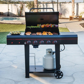 Megamaster 656-square-inch cooking area offers ample space for multiple items.
