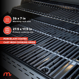 Megamaster built-in thermometer helps you monitor temperature for consistent results.