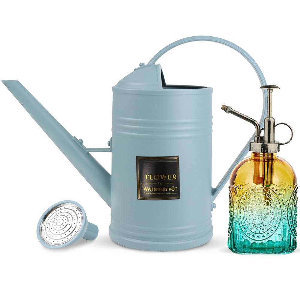 Megawodar 0.5 gallon watering can in antique style, ideal for indoor and outdoor plants.