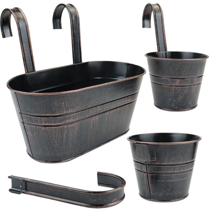 Megawodar 3-piece wall hanging planters for indoor and outdoor decor.