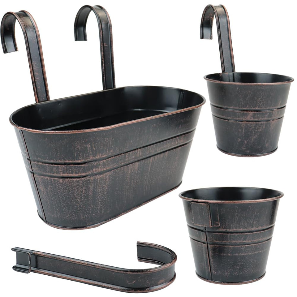 Megawodar 3-piece wall hanging planters for indoor and outdoor decor.