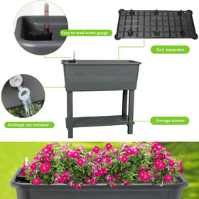Megawodar drainage system adjustable to control watering volume.