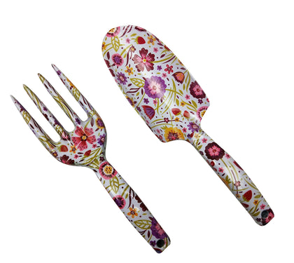 Megawodar floral-print trowel with ergonomic grip ideal for precise planting.