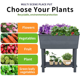 Megawodar outdoor planter set ideal for flowers, herbs, and vegetables.