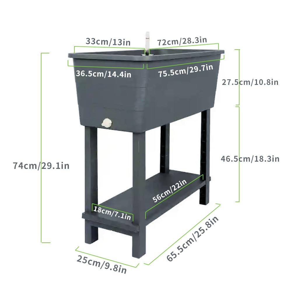 Megawodar durable polypropylene construction supports outdoor use.