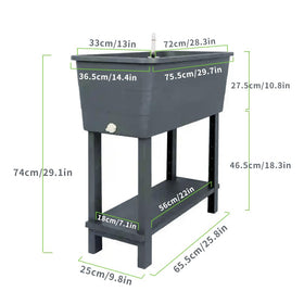 Megawodar durable polypropylene construction supports outdoor use.