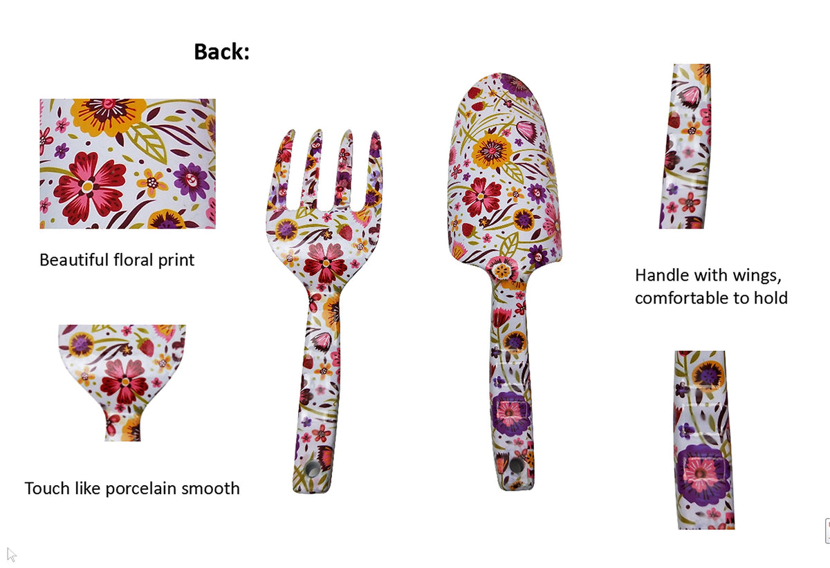 Megawodar womens garden tools set showcases vibrant design and durability.