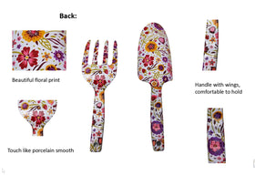 Megawodar womens garden tools set showcases vibrant design and durability.