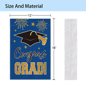 MEGLORT flag fireworks detail captures festive gold accents for lawn decor.