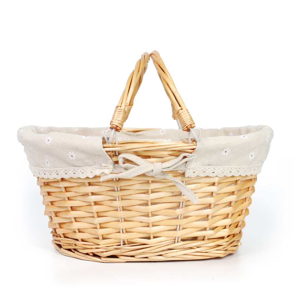 MEIEM oval wicker basket dimensions suit family picnics and gifts
