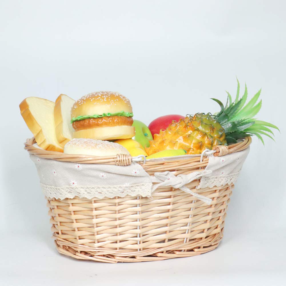 MEIEM willow basket with two sturdy handles for easy transport