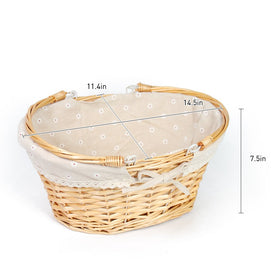 MEIEM wine basket with handle, ready for picnics