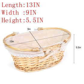 MEIEM picnic utility basket with handles, versatile for outdoors or home.