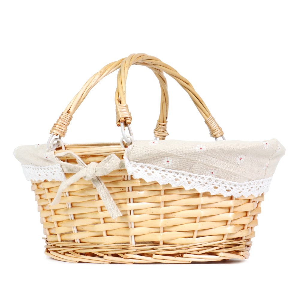 MEIEM wedding basket natural oval adds rustic charm to ceremonies.