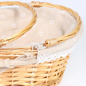 MEIEM woven basket closeup natural shows craftsmanship for decor or storage.