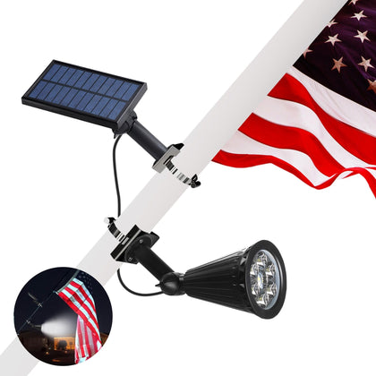 MEIHONG solar flag light front view for upward illumination of flags