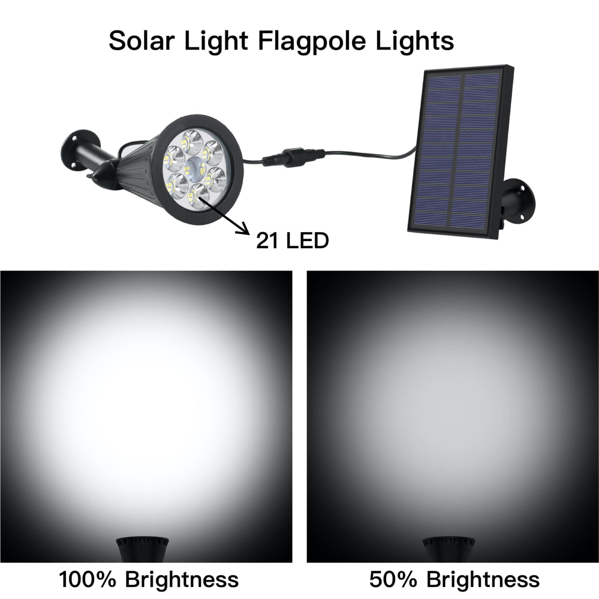 MEIHONG solar flag light offers three installation options for versatility